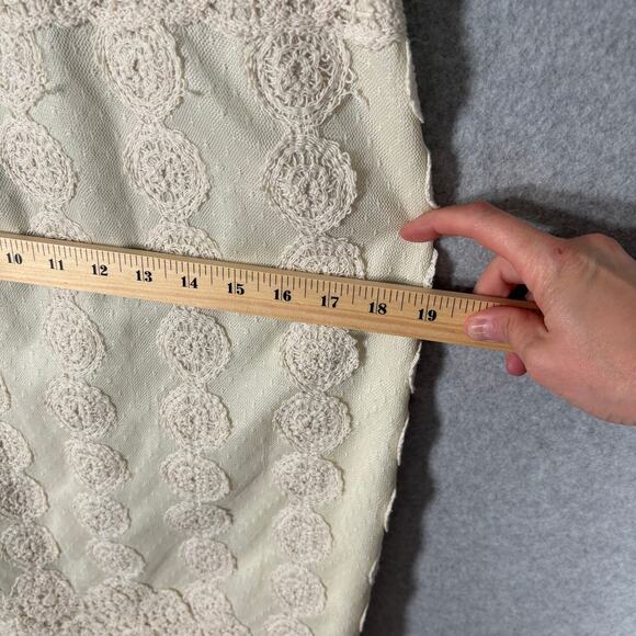 Kay Unger Crochet Dress 8 Cream Lace Pencil Cottage Beach Bride Neutral Boho - Picture 8 of 16